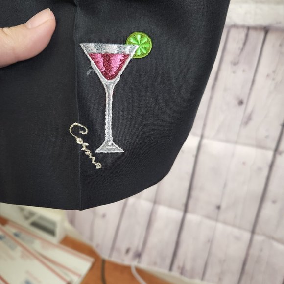 S.L.B. Petite 100% Silk Martini Glass Pant 8 - Picture 5 of 8